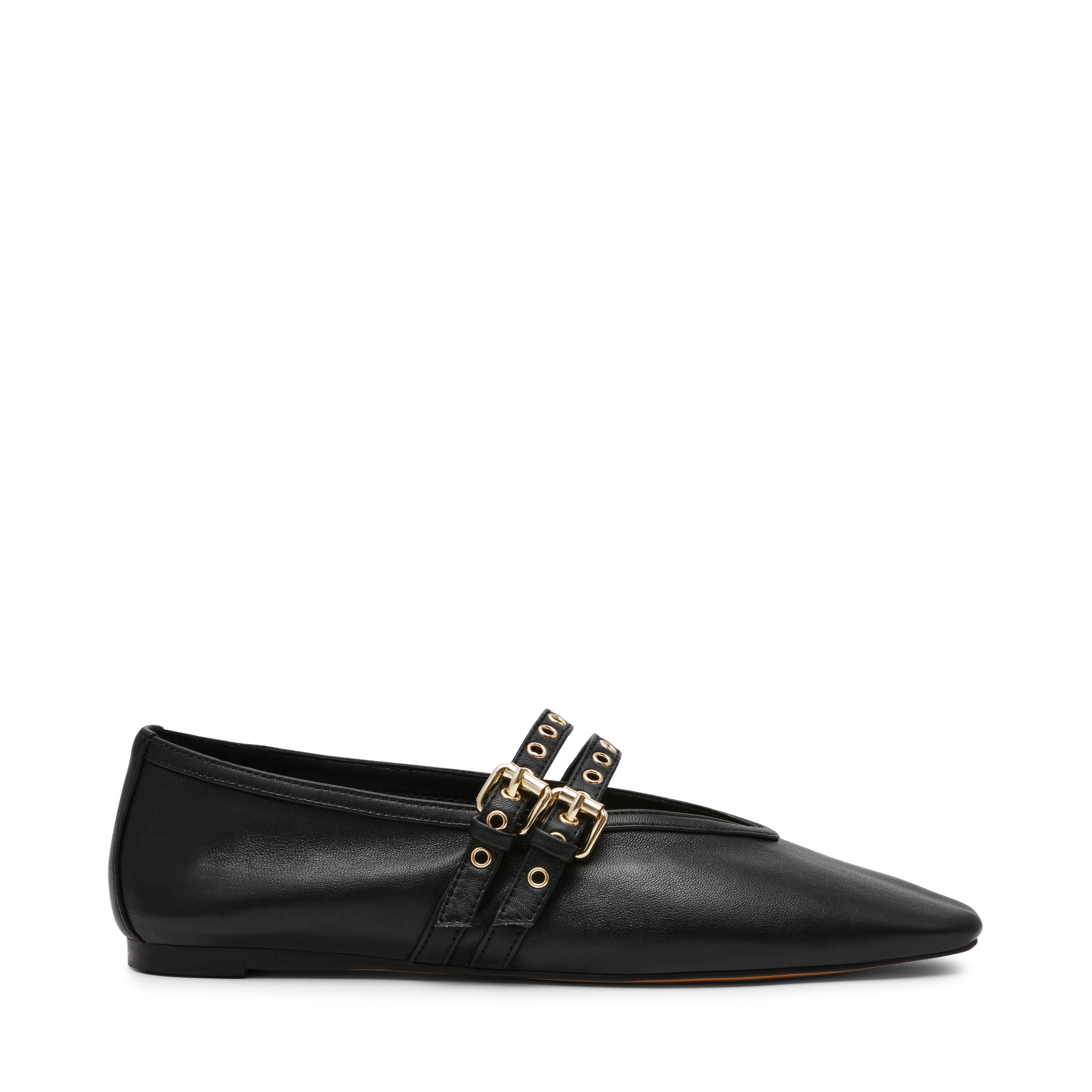 Lydia Flat Shoe BLACK LEATHER