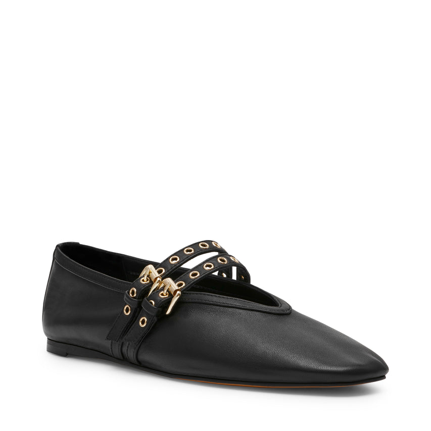 Lydia Flat Shoe BLACK LEATHER - view 2