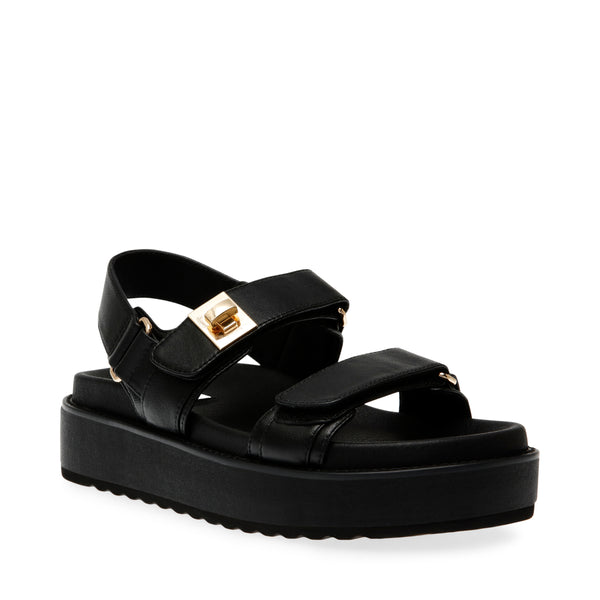 Bigmona Sandal BLACK LEATHER – Steve Madden Europe