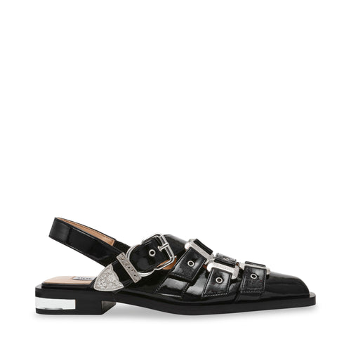 GARI SANDAL BLACK CRINKLE IMAGE