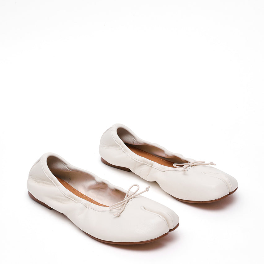 Carin Flat Shoe BONE LEATHER - view 2