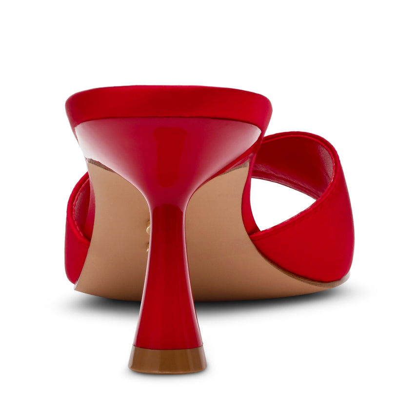 Ivie Mule RED SATIN