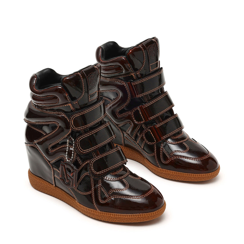 Mavis Sneaker BRN PATENT - view 2