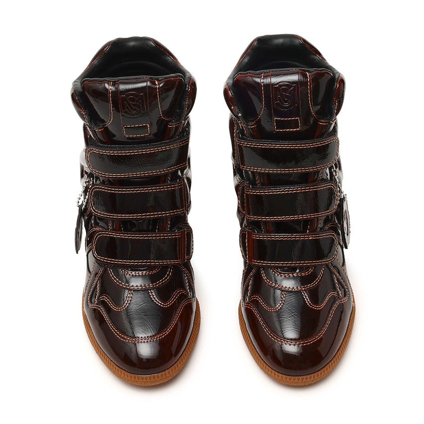 Mavis Sneaker BRN PATENT - view 4