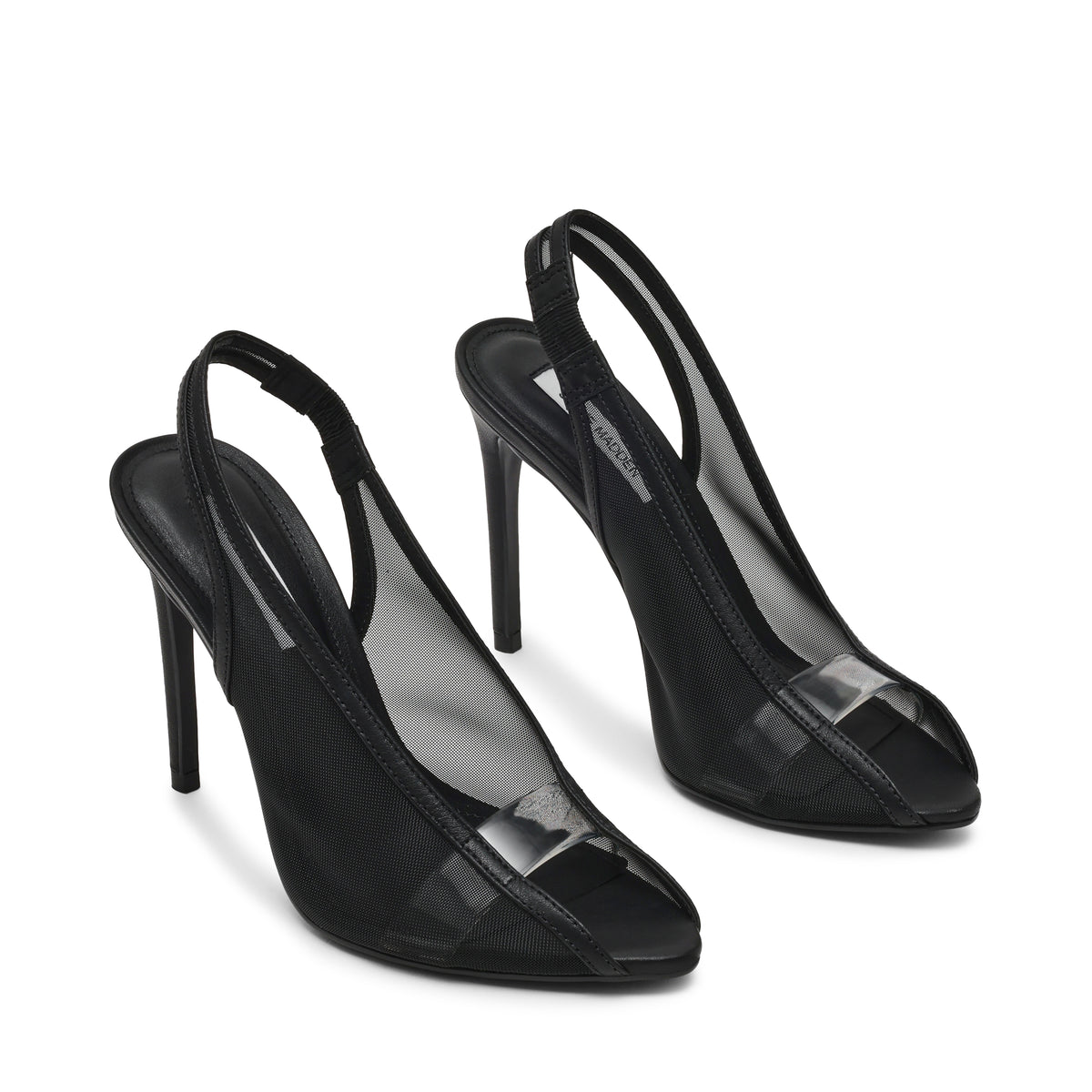 Sasha-Mesh Pump BLACK LEATHER - view 2