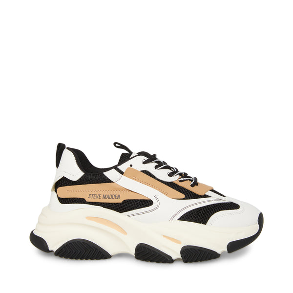 Steve Madden Possession Sneakers (Black/Tan)