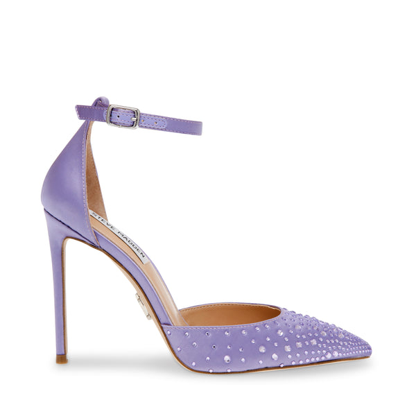 Lavender Silk Butterfly Heels for Outdoor Parties, Eve