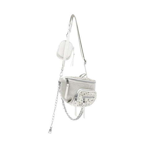 STEVE MADDEN white btamela store crossbody bag